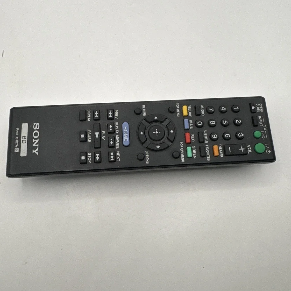 Sony RMT-B107A Blu-Ray Remote Control Black As-Is Parts Damaged OEM Wireless